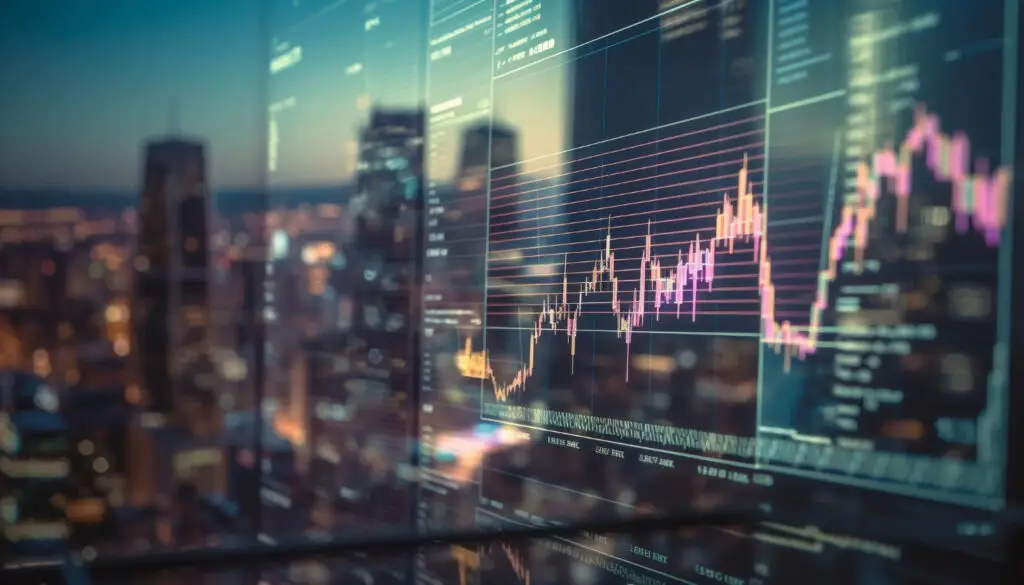 Digitalni prikaz financijskog grafikona i trži&scaron;nih kretanja